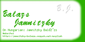 balazs jamnitzky business card